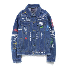 Load image into Gallery viewer, Hip Hop Jeans Jacket Men