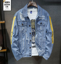 Load image into Gallery viewer, Cool and Yellow Jeans Jacket Men