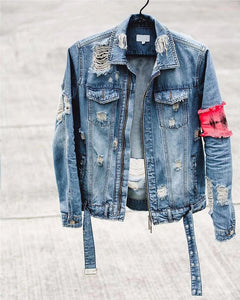 Destroyed Jeans Jacket Men